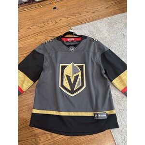 Vegas Golden Knights NHL Fanatics Jersey Gray Gold Size XL Hockey